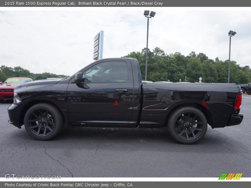 Brilliant Black Crystal Pearl / Black/Diesel Gray 2015 Ram 1500 Express Regular Cab
