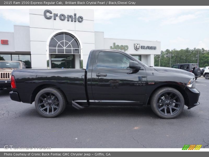 Brilliant Black Crystal Pearl / Black/Diesel Gray 2015 Ram 1500 Express Regular Cab