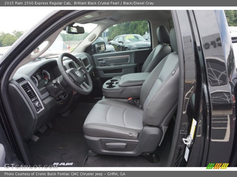 Brilliant Black Crystal Pearl / Black/Diesel Gray 2015 Ram 1500 Express Regular Cab
