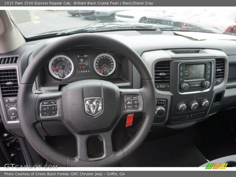 Brilliant Black Crystal Pearl / Black/Diesel Gray 2015 Ram 1500 Express Regular Cab