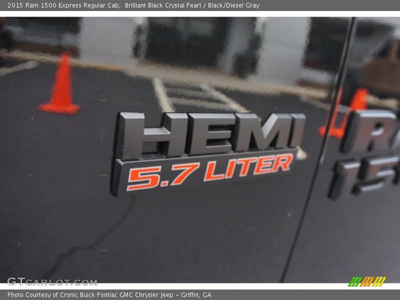 Brilliant Black Crystal Pearl / Black/Diesel Gray 2015 Ram 1500 Express Regular Cab