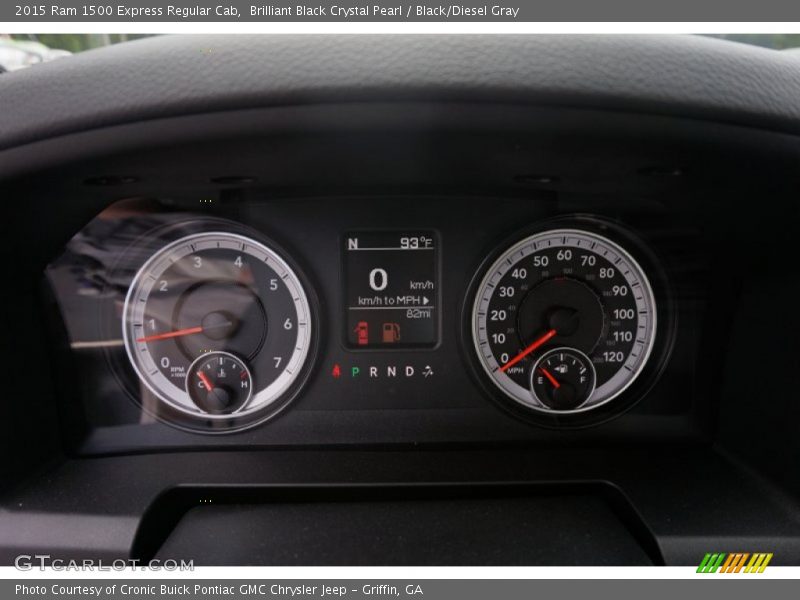 Brilliant Black Crystal Pearl / Black/Diesel Gray 2015 Ram 1500 Express Regular Cab