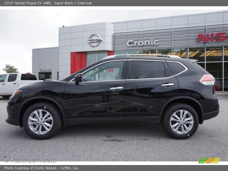 Super Black / Charcoal 2015 Nissan Rogue SV AWD