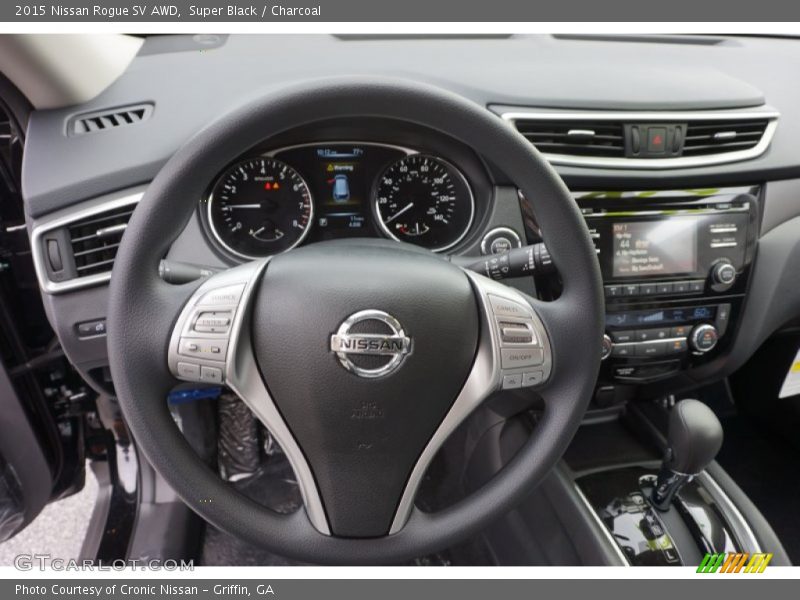 Super Black / Charcoal 2015 Nissan Rogue SV AWD
