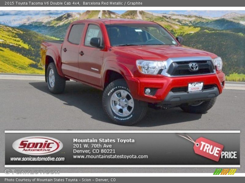 Barcelona Red Metallic / Graphite 2015 Toyota Tacoma V6 Double Cab 4x4