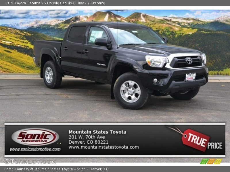 Black / Graphite 2015 Toyota Tacoma V6 Double Cab 4x4