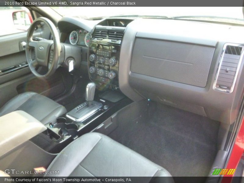 Sangria Red Metallic / Charcoal Black 2010 Ford Escape Limited V6 4WD