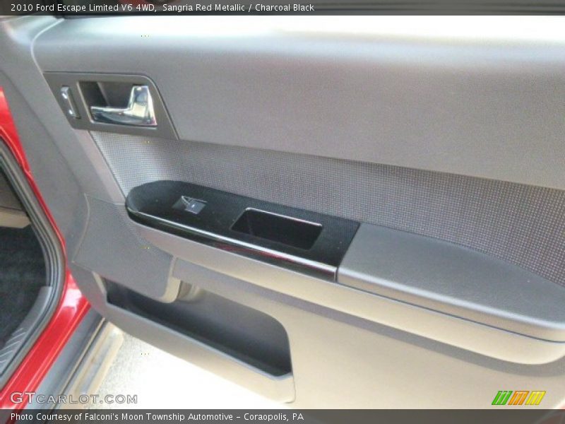 Sangria Red Metallic / Charcoal Black 2010 Ford Escape Limited V6 4WD