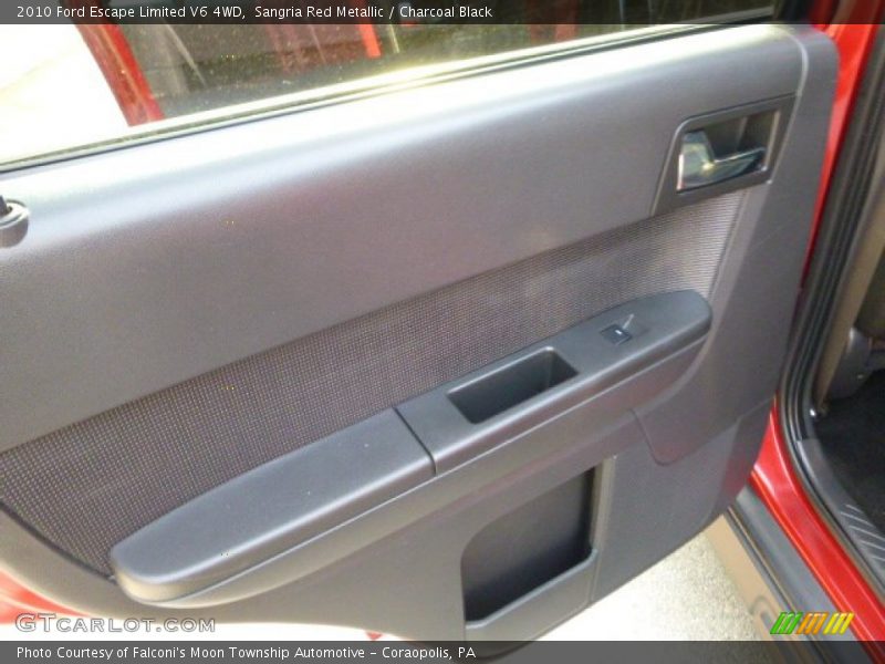 Sangria Red Metallic / Charcoal Black 2010 Ford Escape Limited V6 4WD