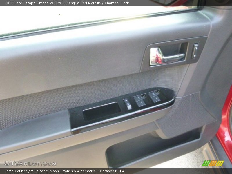 Sangria Red Metallic / Charcoal Black 2010 Ford Escape Limited V6 4WD