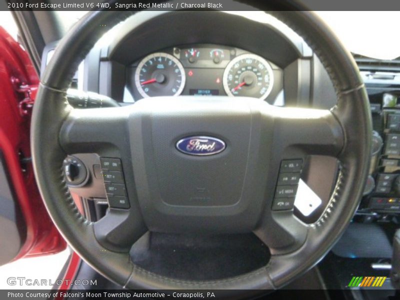 Sangria Red Metallic / Charcoal Black 2010 Ford Escape Limited V6 4WD