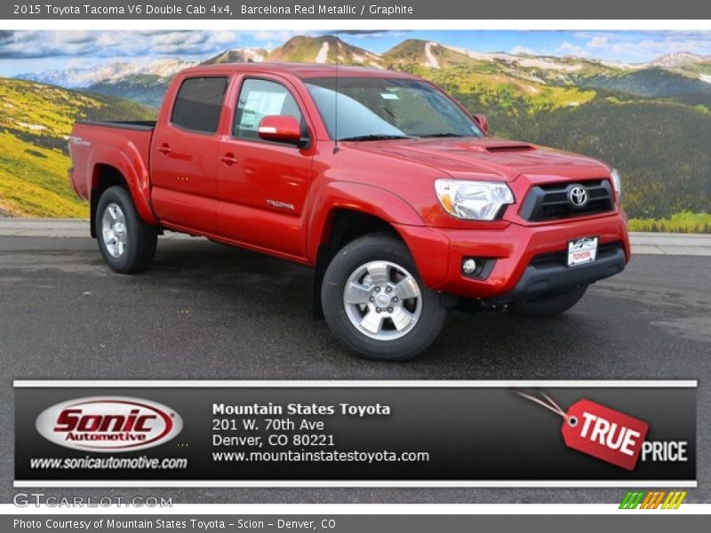 Barcelona Red Metallic / Graphite 2015 Toyota Tacoma V6 Double Cab 4x4