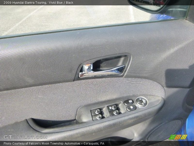 Vivid Blue / Black 2009 Hyundai Elantra Touring