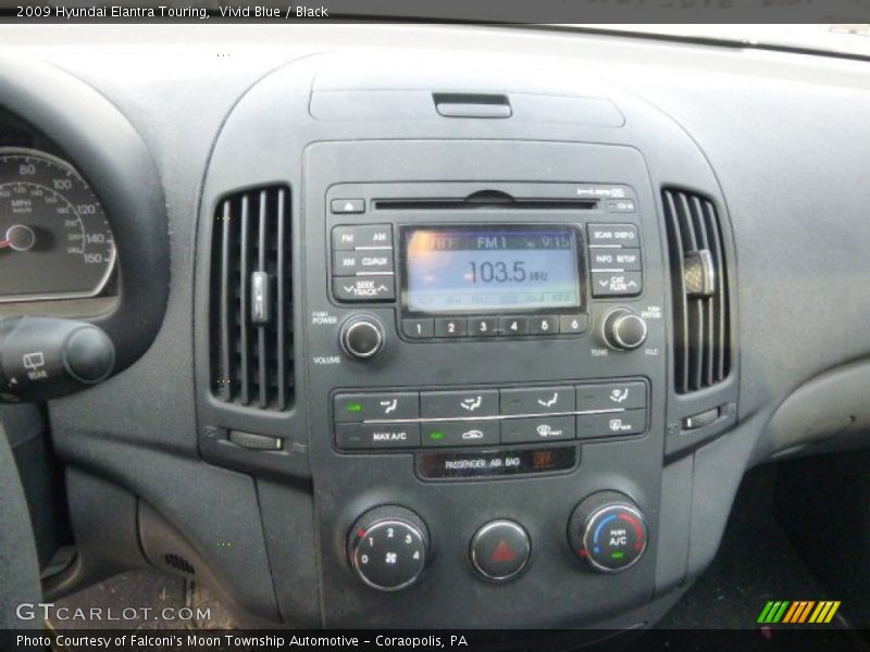Vivid Blue / Black 2009 Hyundai Elantra Touring