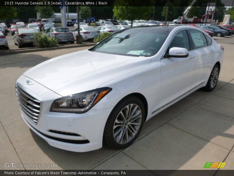 Casablanca White / Black 2015 Hyundai Genesis 3.8 Sedan