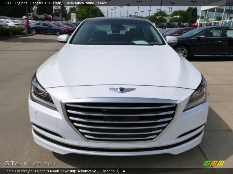 Casablanca White / Black 2015 Hyundai Genesis 3.8 Sedan