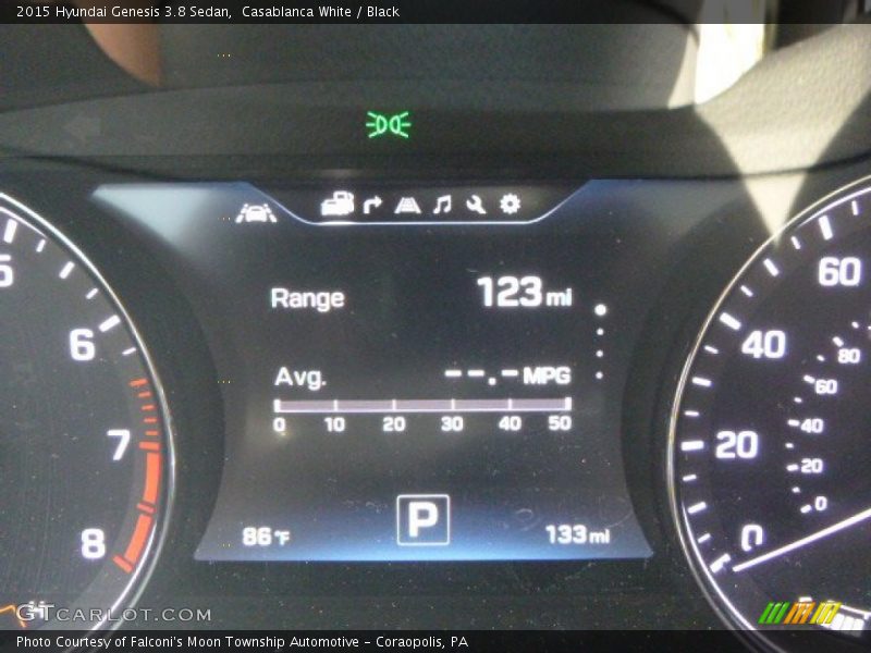 Casablanca White / Black 2015 Hyundai Genesis 3.8 Sedan