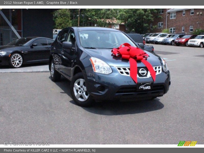 Graphite Blue / Black 2012 Nissan Rogue S AWD