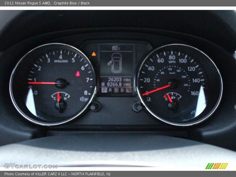 Graphite Blue / Black 2012 Nissan Rogue S AWD