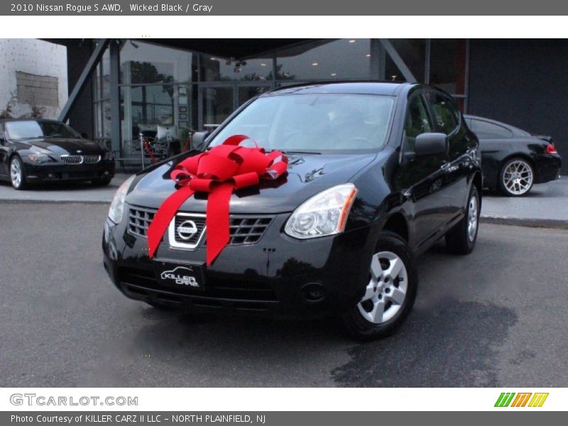 Wicked Black / Gray 2010 Nissan Rogue S AWD