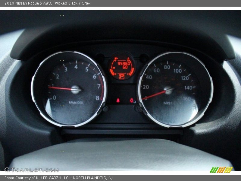 Wicked Black / Gray 2010 Nissan Rogue S AWD
