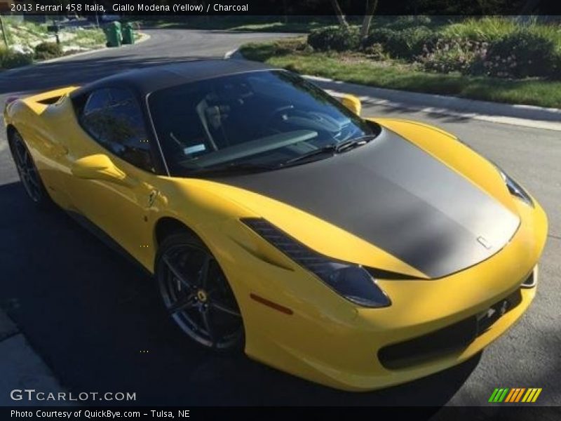 Giallo Modena (Yellow) / Charcoal 2013 Ferrari 458 Italia