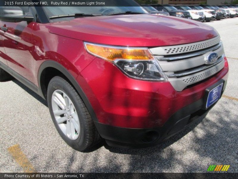 Ruby Red / Medium Light Stone 2015 Ford Explorer FWD