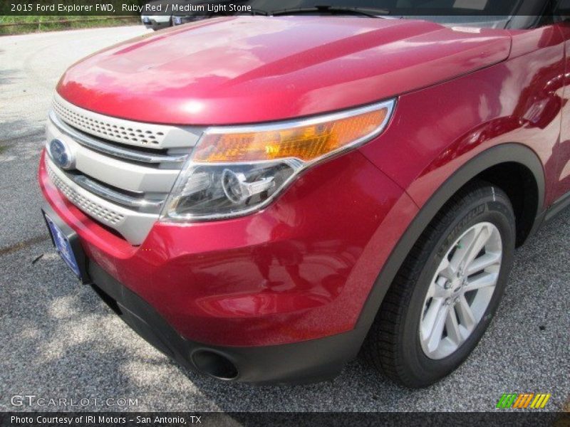 Ruby Red / Medium Light Stone 2015 Ford Explorer FWD