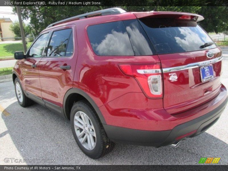 Ruby Red / Medium Light Stone 2015 Ford Explorer FWD