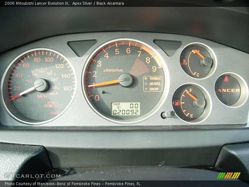 Apex Silver / Black Alcantara 2006 Mitsubishi Lancer Evolution IX
