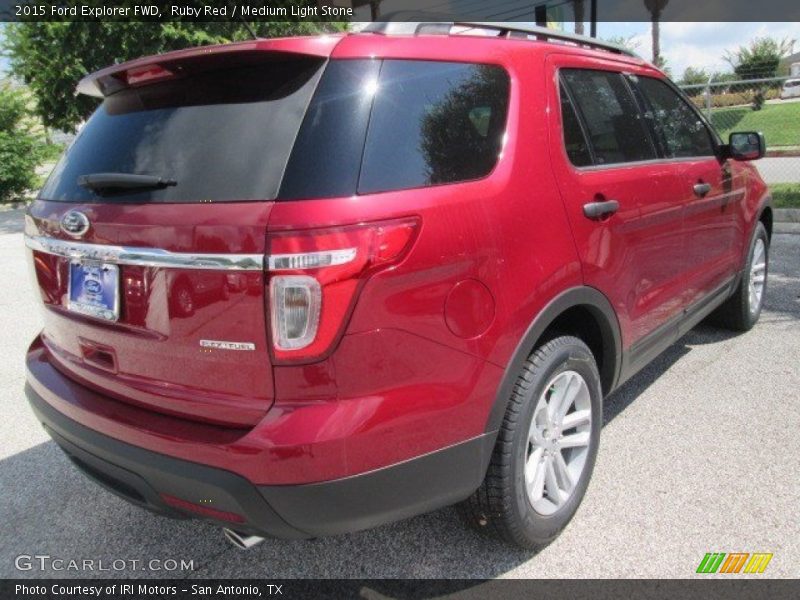 Ruby Red / Medium Light Stone 2015 Ford Explorer FWD