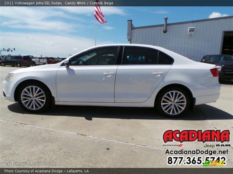 Candy White / Cornsilk Beige 2011 Volkswagen Jetta SEL Sedan