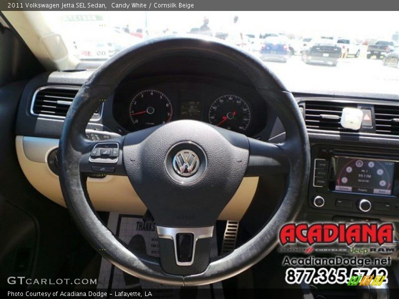 Candy White / Cornsilk Beige 2011 Volkswagen Jetta SEL Sedan