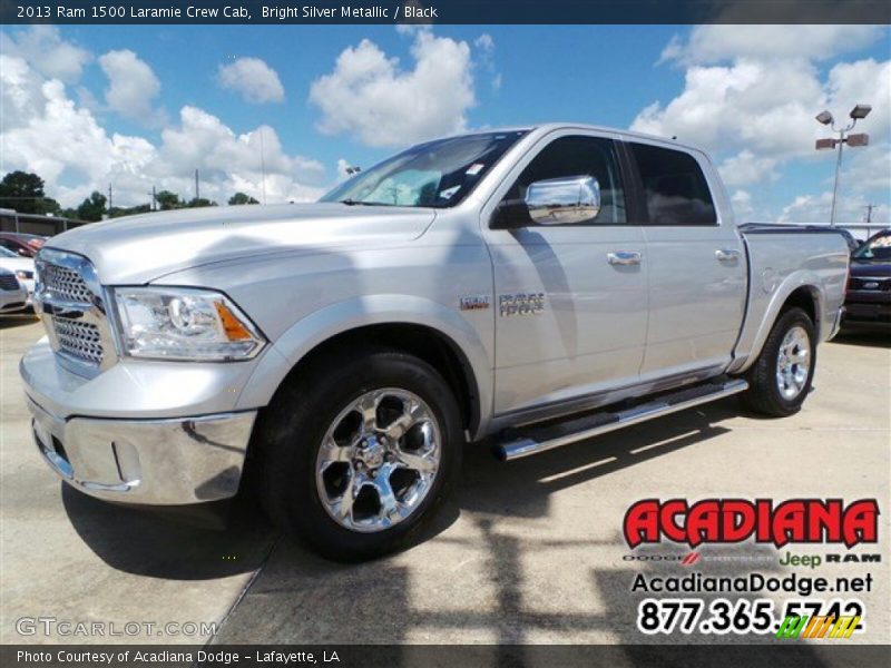 Bright Silver Metallic / Black 2013 Ram 1500 Laramie Crew Cab