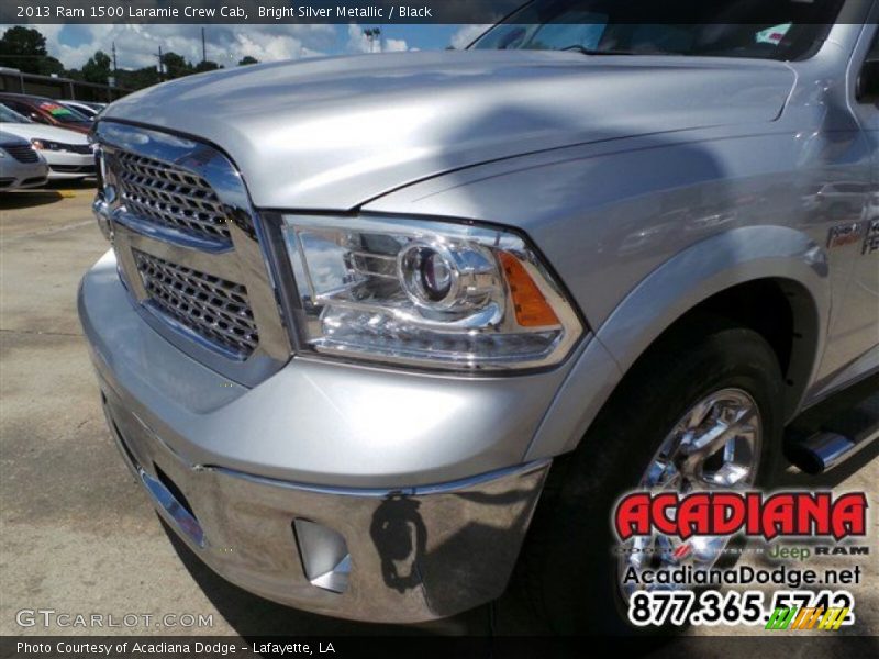 Bright Silver Metallic / Black 2013 Ram 1500 Laramie Crew Cab