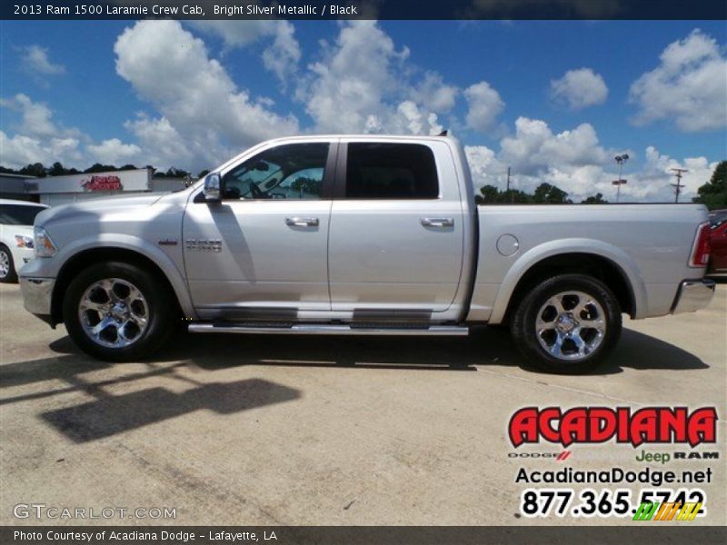 Bright Silver Metallic / Black 2013 Ram 1500 Laramie Crew Cab