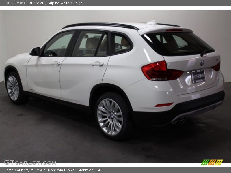 Alpine White / Beige 2015 BMW X1 sDrive28i