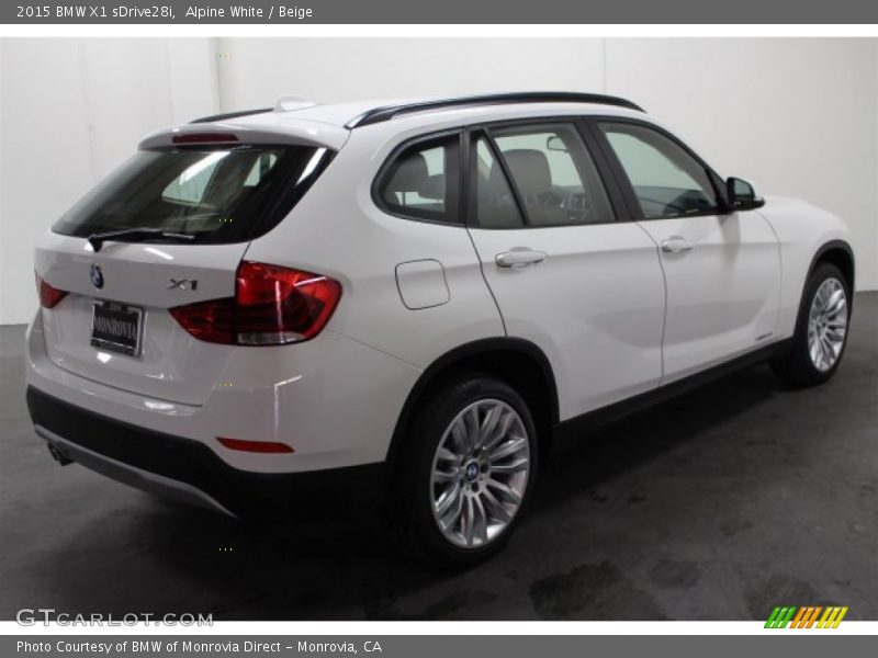 Alpine White / Beige 2015 BMW X1 sDrive28i