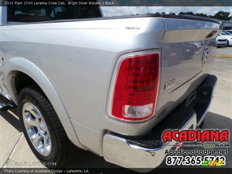 Bright Silver Metallic / Black 2013 Ram 1500 Laramie Crew Cab
