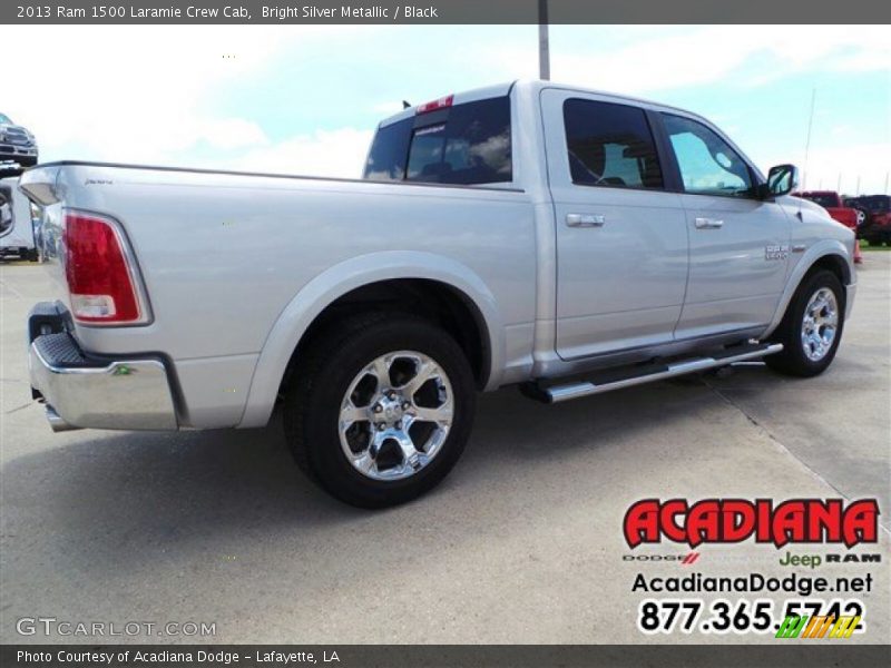 Bright Silver Metallic / Black 2013 Ram 1500 Laramie Crew Cab