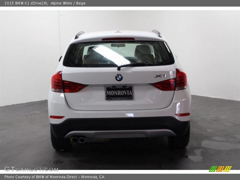 Alpine White / Beige 2015 BMW X1 sDrive28i