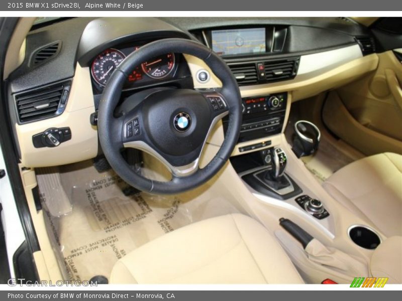 Alpine White / Beige 2015 BMW X1 sDrive28i