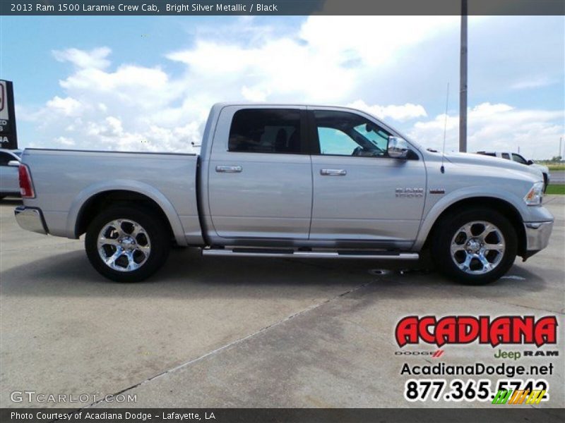 Bright Silver Metallic / Black 2013 Ram 1500 Laramie Crew Cab