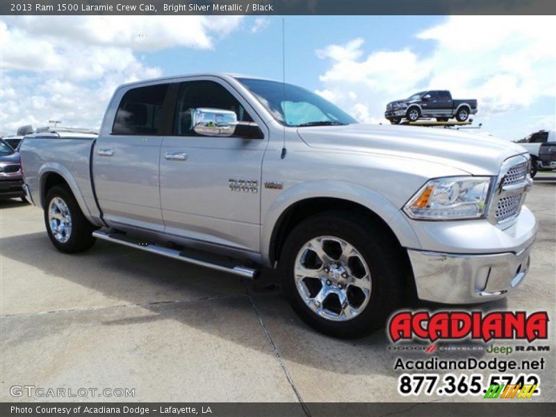 Bright Silver Metallic / Black 2013 Ram 1500 Laramie Crew Cab