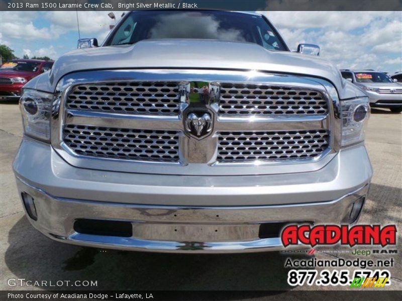 Bright Silver Metallic / Black 2013 Ram 1500 Laramie Crew Cab