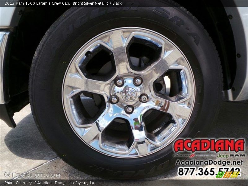 Bright Silver Metallic / Black 2013 Ram 1500 Laramie Crew Cab