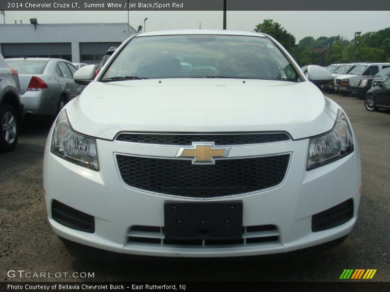 Summit White / Jet Black/Sport Red 2014 Chevrolet Cruze LT