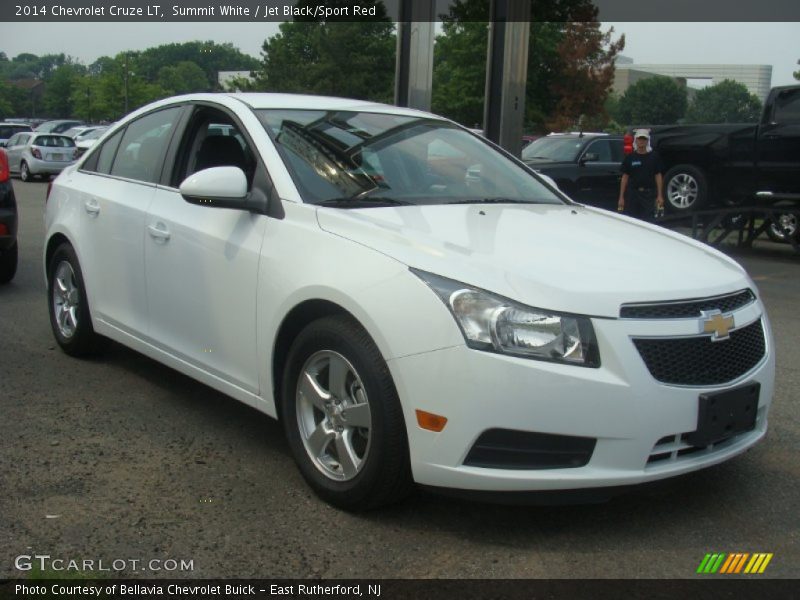 Summit White / Jet Black/Sport Red 2014 Chevrolet Cruze LT
