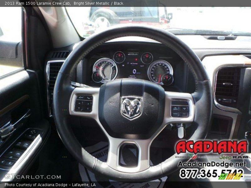 Bright Silver Metallic / Black 2013 Ram 1500 Laramie Crew Cab