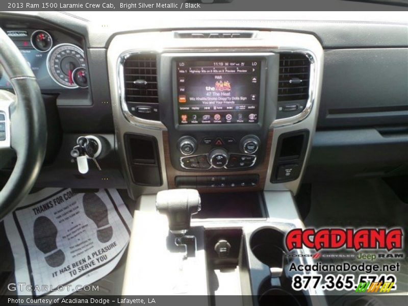Bright Silver Metallic / Black 2013 Ram 1500 Laramie Crew Cab
